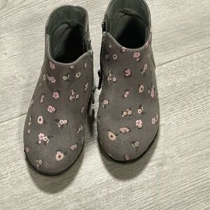 Floral Gray Kids Boots